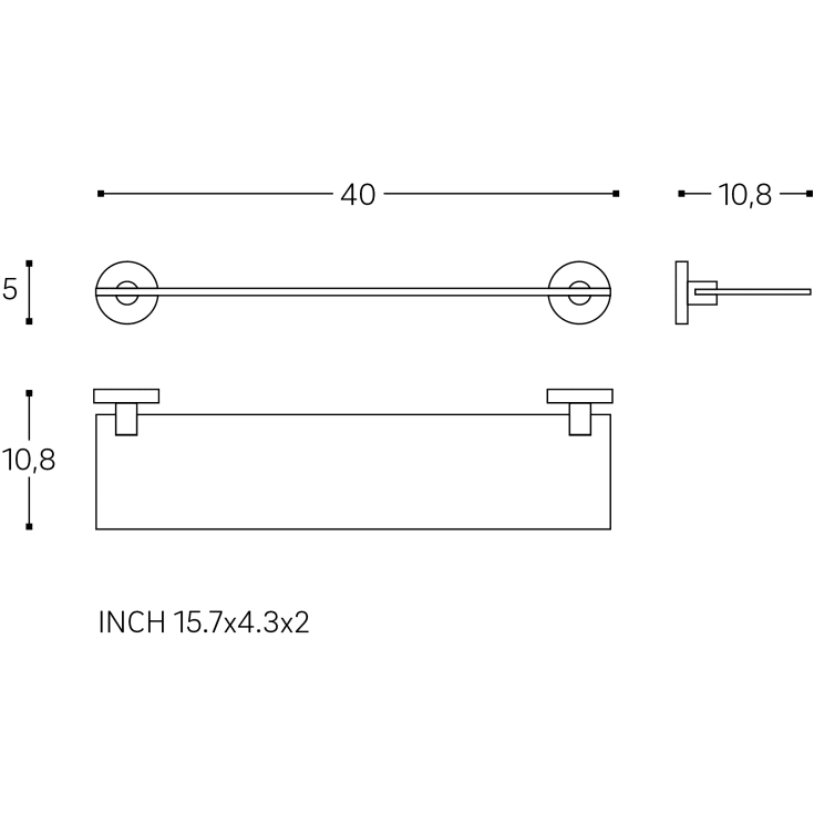 Cosmic Start brusehylde, krom