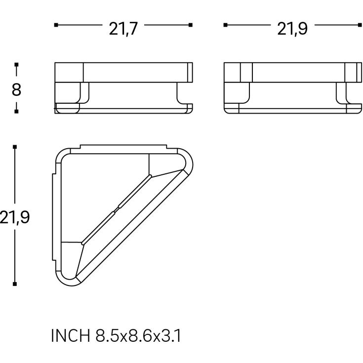 Cosmic Start brusehylde, krom