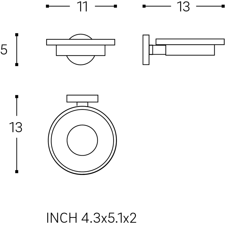 Cosmic sæbeskål, krom