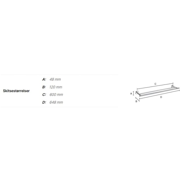 Smedbo Home håndklædestang, 60 cm, krom