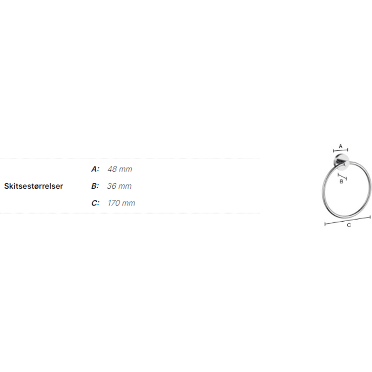 Smedbo Home håndklædering, mat sort