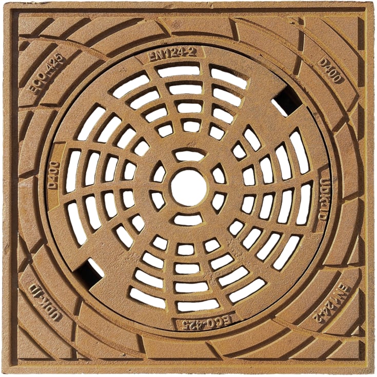 Ulefos 425 x 250 mm karm/rist m/lås, firk., fast, 40 t, SG