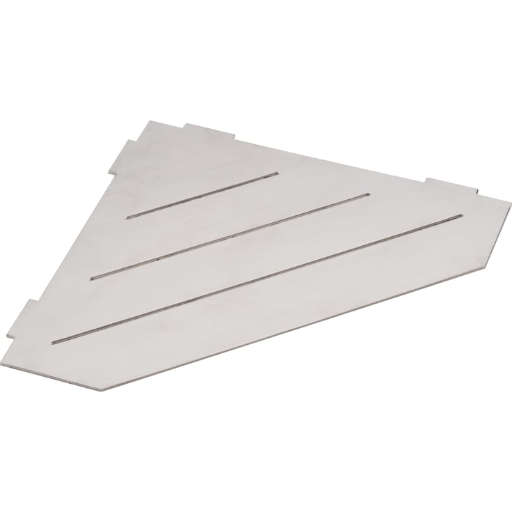 Kriss hörnhylla, borstat stål