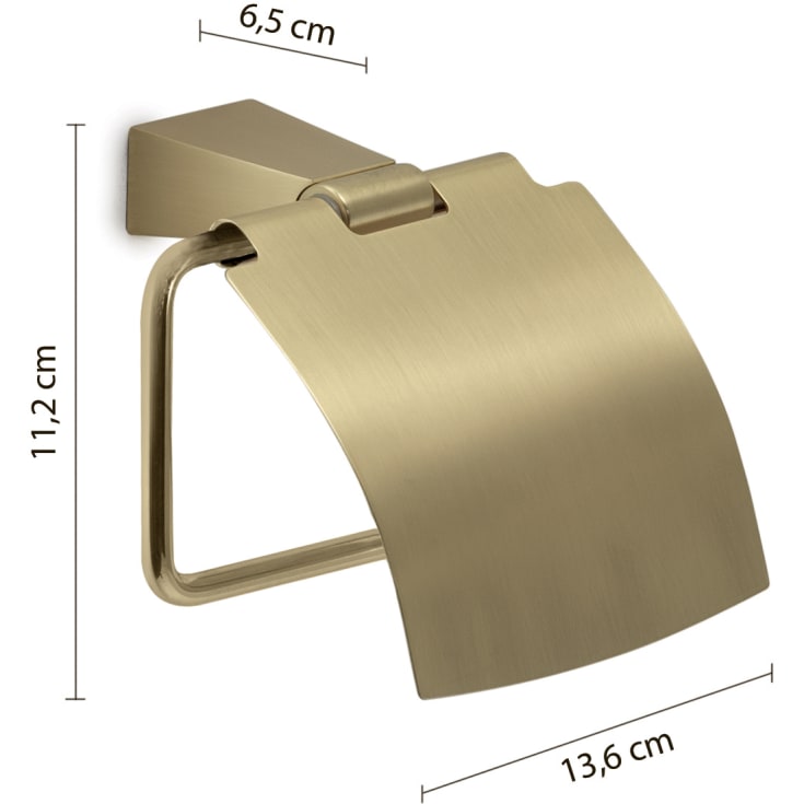 Hefe Tonale toiletrulleholder, børstet messing