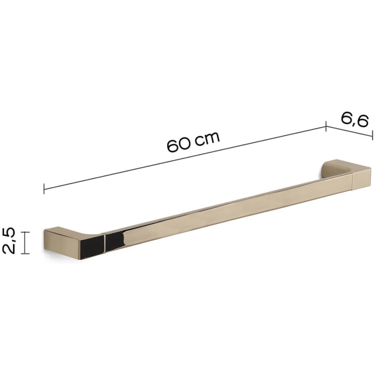 Hefe Piren handduksstång, 45 cm, borstat rostfritt stål