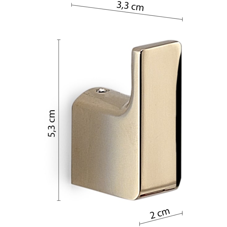 Hefe Piren håndklædekrog, 2 stk., messing