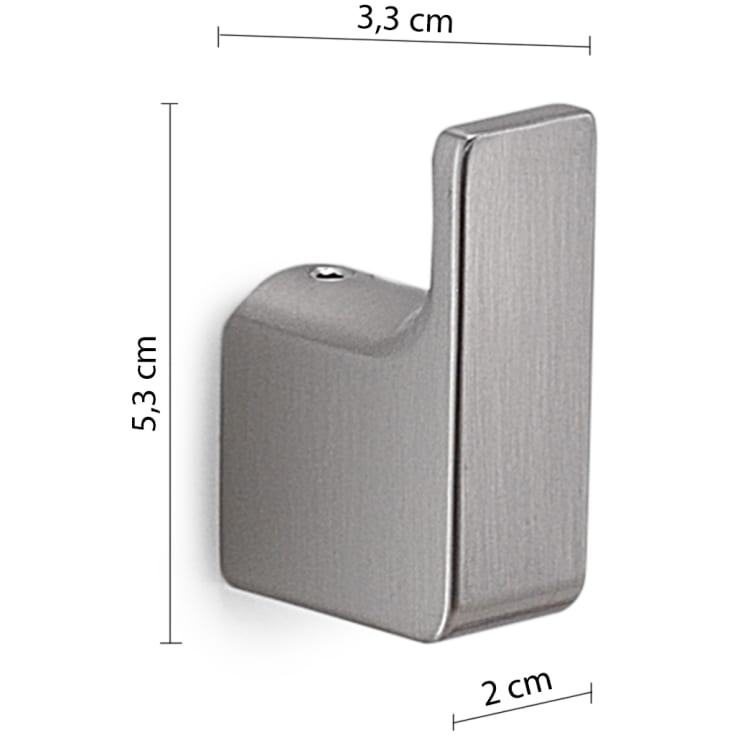 Hefe Piren håndklædekrog, 2 stk., børstet rustfrit stål