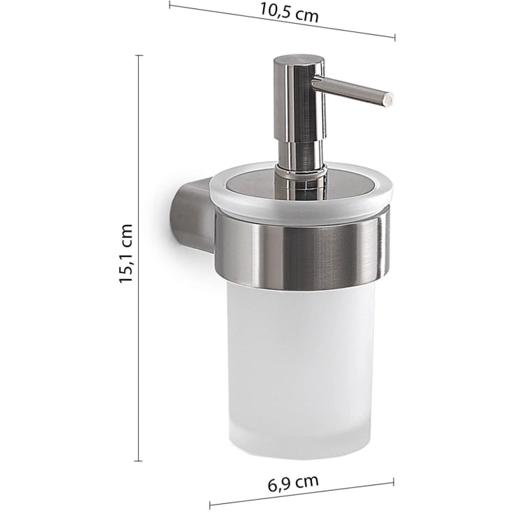 Hefe Piren sæbedispenser, børstet rustfrit stål