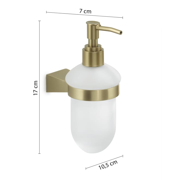 Hefe Tonale sæbedispenser, børstet messing