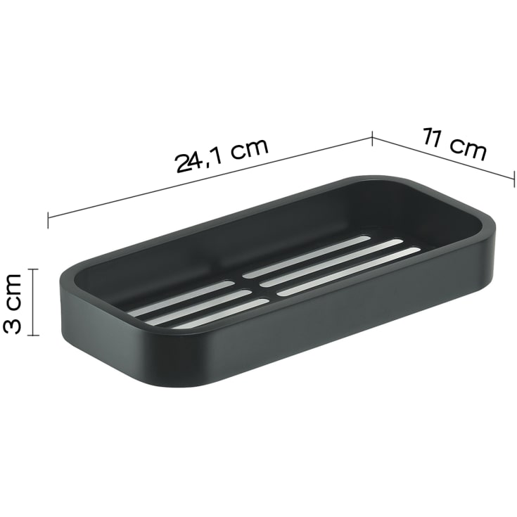Hefe Outline brusehylde, mat sort