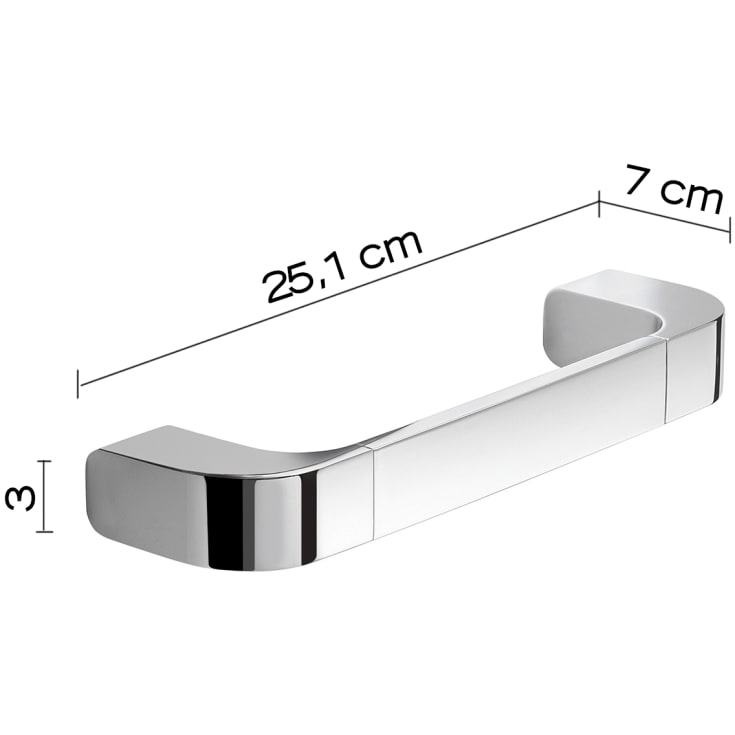Hefe Outline håndklestang, 25 cm, krom