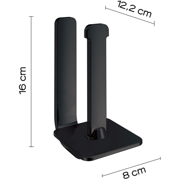 Hefe Outline reservepapirholder, mat sort
