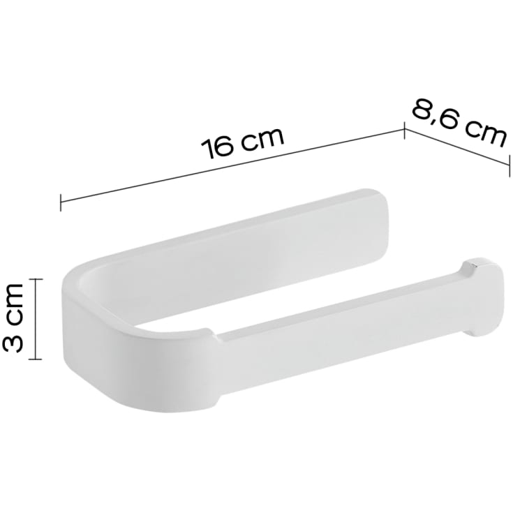 Hefe Outline toalettrulleholder, matt hvit