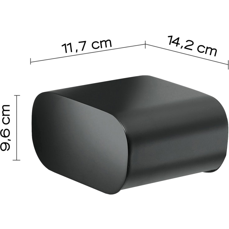 Hefe Outline toiletrulleholder, mat sort