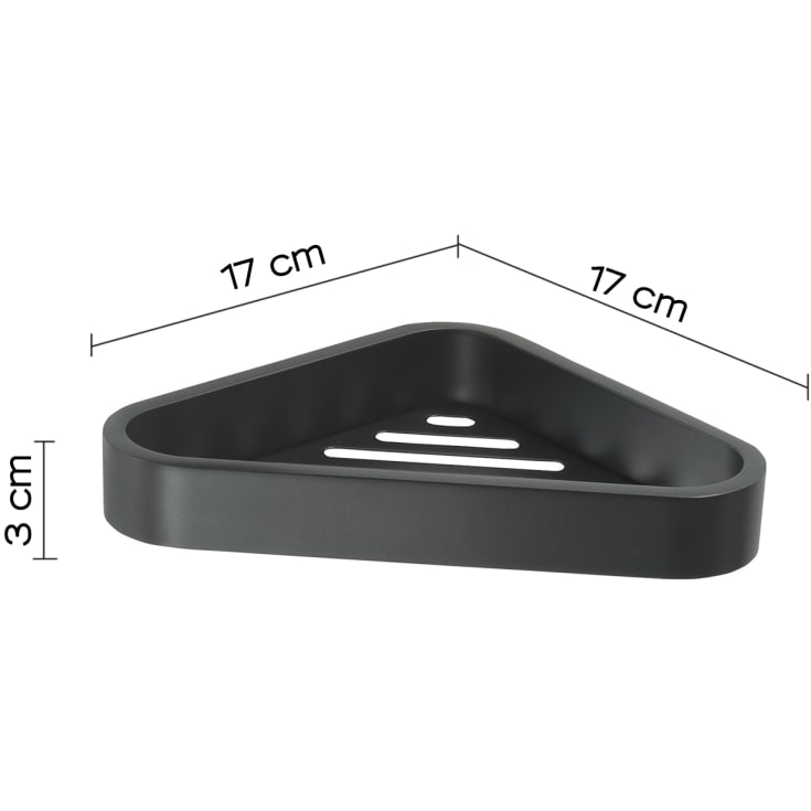 Hefe Outline brusehylde, mat sort