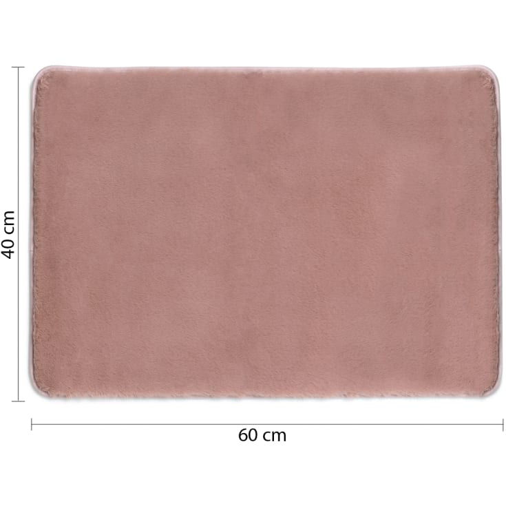 Hefe Fuzzy badrumsmatta, 40x60 cm, rosa
