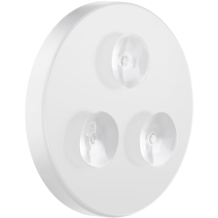 Smedbo Outline Lite sminkespeil med lys, Ø13 cm, hvit
