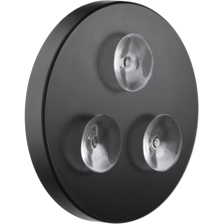 4 st Smedbo Outline Lite sminkspegel med belysning, Ø12 cm, matt svart