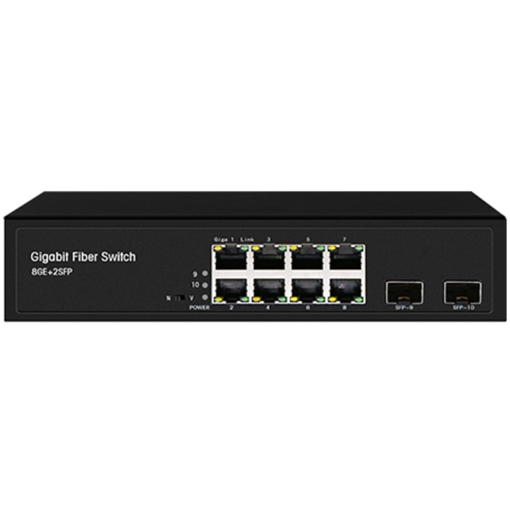 Desptop-switch 8-portar 10/100/1000 Uplink 2-portar LA-SWAI-G0208-S