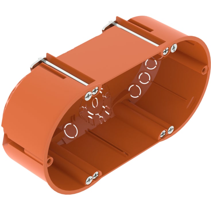 Forfradåse dobbel, Eurodåse halogenfri, dybde 47mm, plade 5-40mm, HG 47-DV