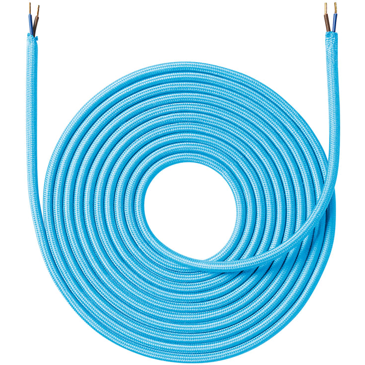 Nielsen Light tygledning, 2x0,75 mm², 4 meter, turkosblå