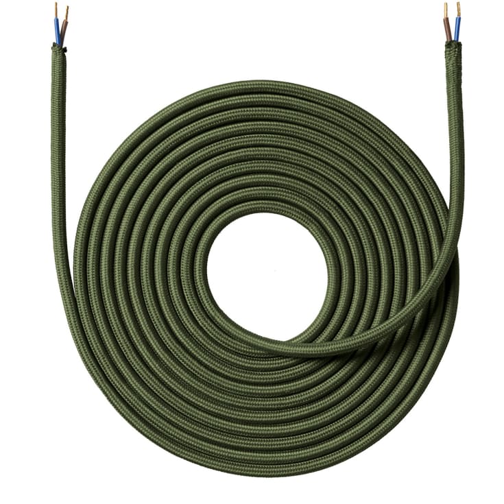 Nielsen Light tygledning, 2x0,75 mm², 4 meter, khakigrön