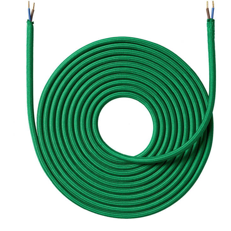 Nielsen Light stofledning, 2x0,75 mm², 4 meter, smaragd grøn