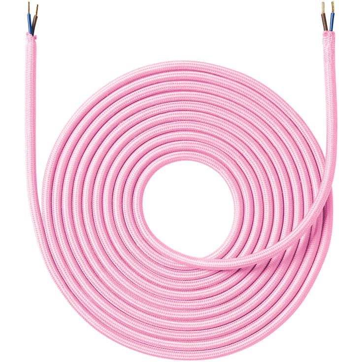 Nielsen Light tygledning, 2x0,75 mm², 4 meter, rosa