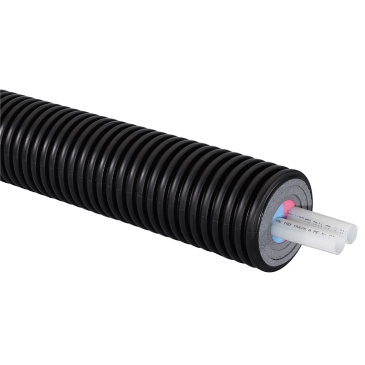 Uponor Ecoflex Thermo Twin värmerörskulvert, 2x63 mm (meterpris)