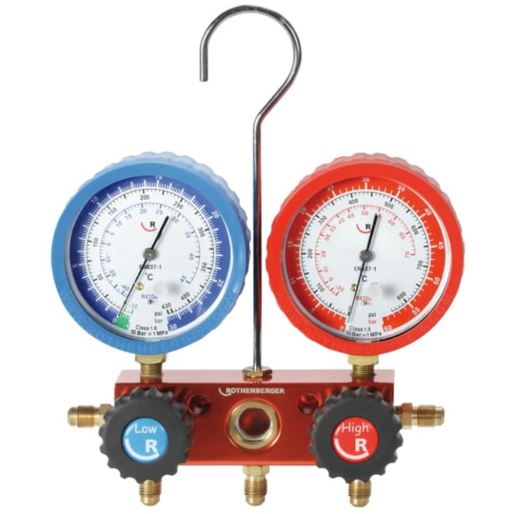 Rothenberger analog 2-vejs-manometer sæt, II PLUS R410A-R32