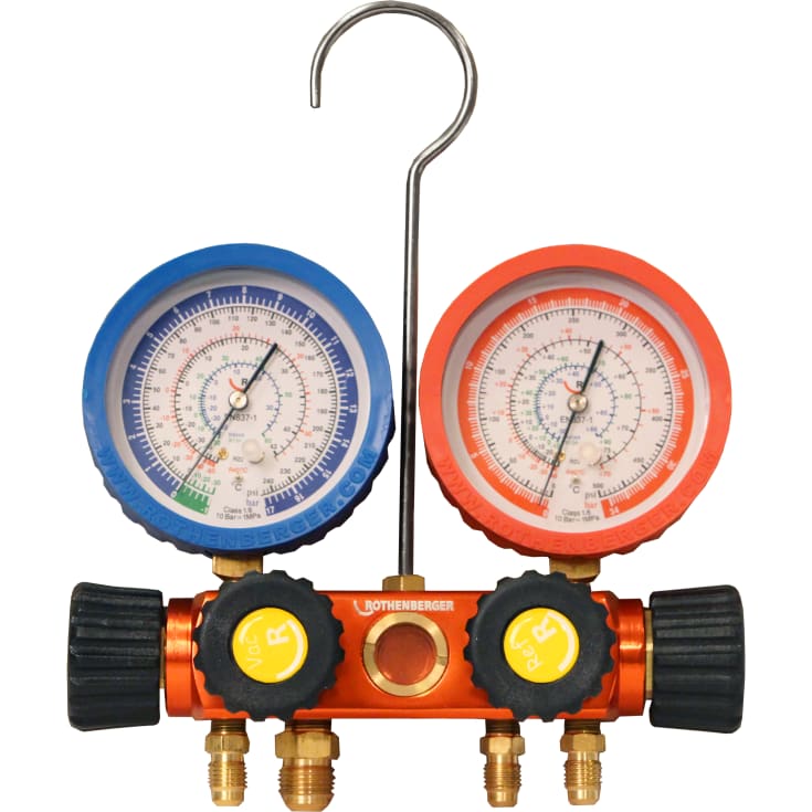Rothenberger analog 4-vejs-manometer sæt, II PLUS R410A-R32