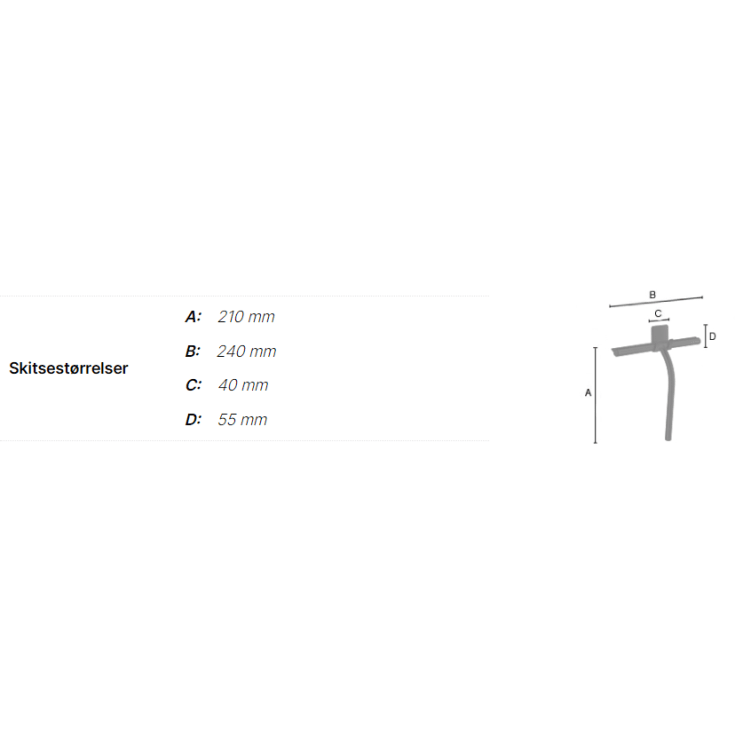 Smedbo Sideline bruseskraber, mat sort