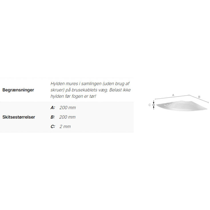 Smedbo Sideline brusehylde, sort