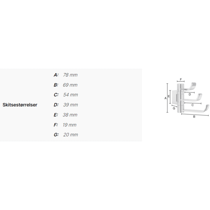 Smedbo Ice knagerække, krom