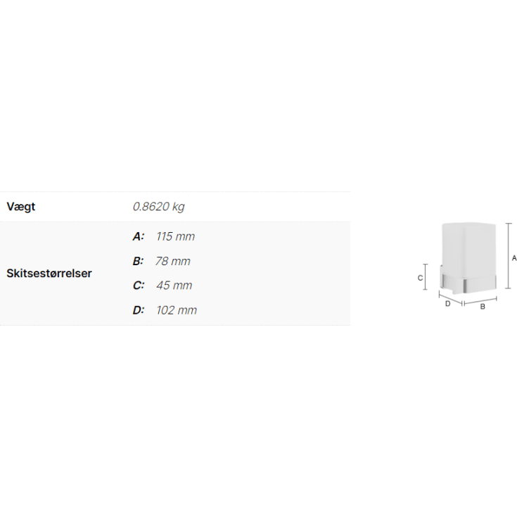 Smedbo Ice sæbedispenser, krom