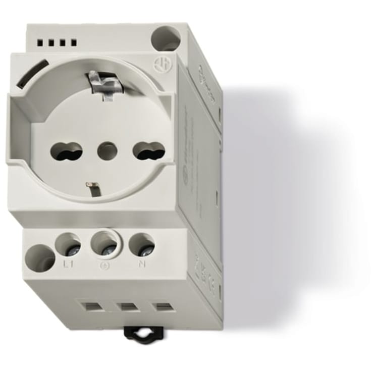 5 stk Stikkontakt Schuko, for DIN-skinne montering