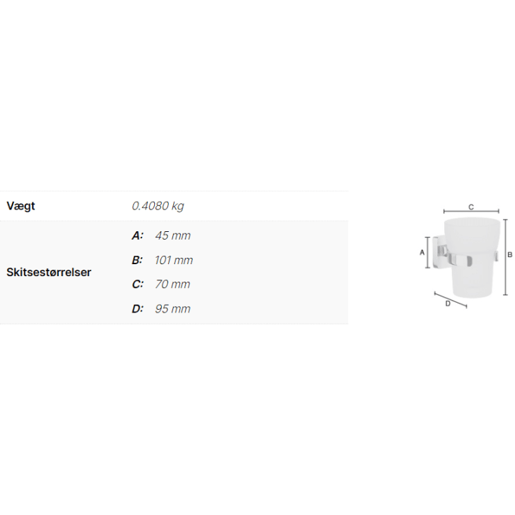 Smedbo Ice tandkrus, krom