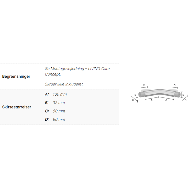 Smedbo Living kopplingsdel till stödhandtag, hörn, krom