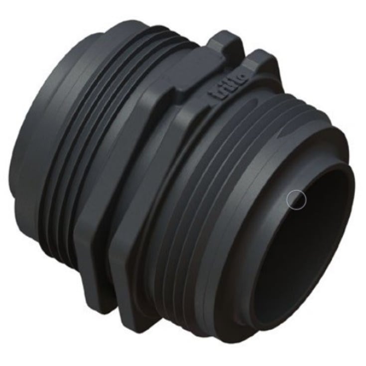 Isiflo 40 mm dubbelnippel för Isiflo kompositventil