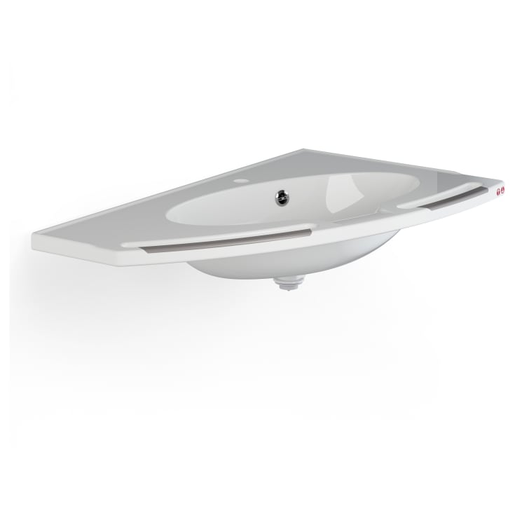 Pressalit Care Matrix Angle Djupt tvättställ, 100x57,1 cm, vänster, vit