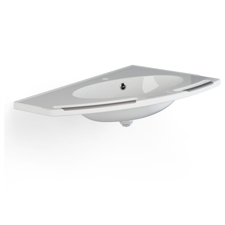 Pressalit Care Matrix Angle Djupt tvättställ, 100x57,1 cm, vänster, vit