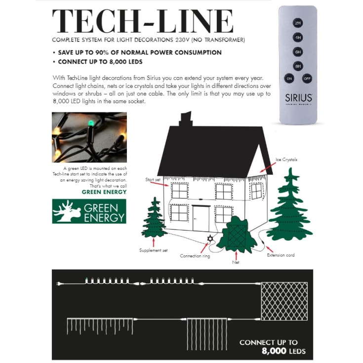Tech-Line Ropelight Tillägg 144L Ø10 mm