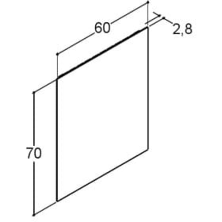 Dansani Mido+ Select spejl, 60x70 cm