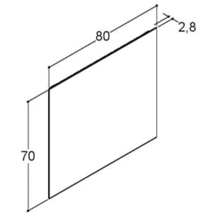 Dansani Mido+ Select speil, 80x70 cm