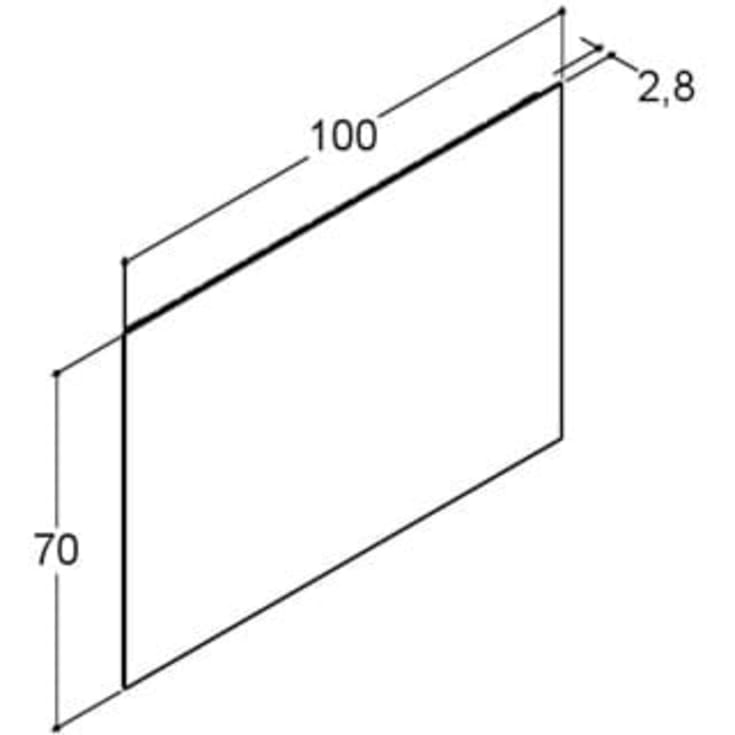 Dansani Mido+ Select spegel, 100x70 cm