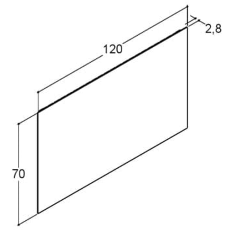 Dansani Mido+ Select spejl, 120x70 cm