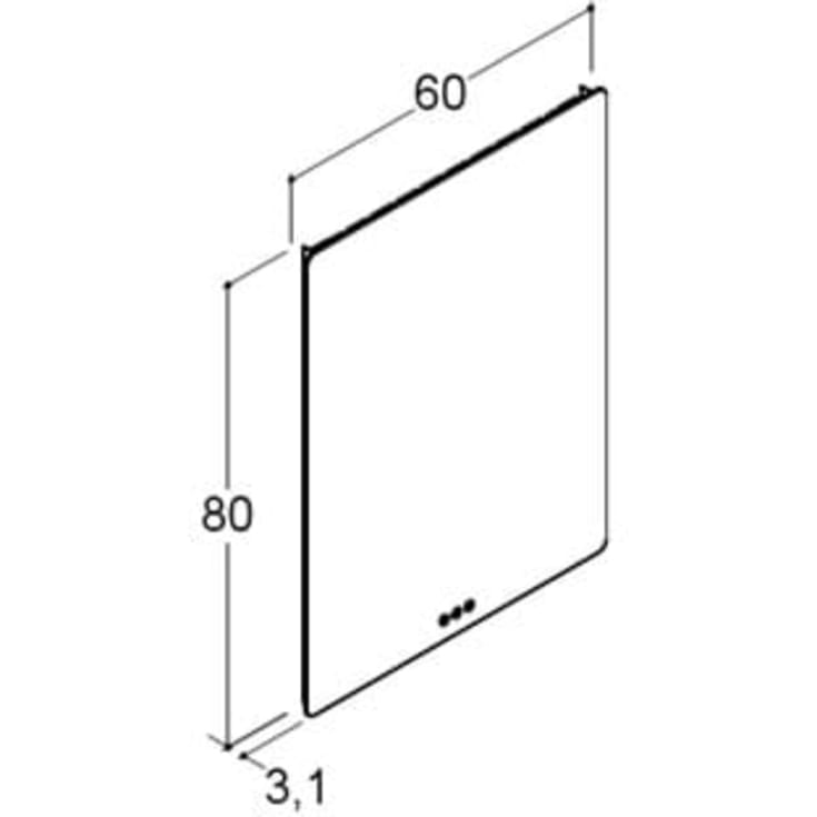 Dansani Soft spegel, 60x80 cm
