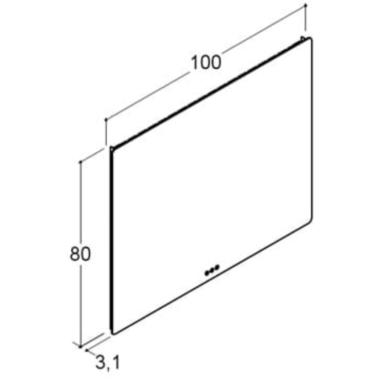 Dansani Soft speil, 100x80 cm