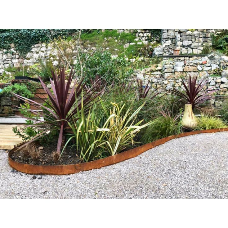 5 stk Core Edge 100/95 x 1000 x 1,6 mm kantskinne med spyd, corten