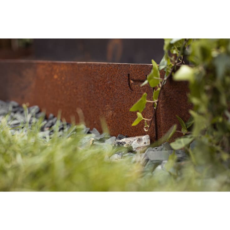 5 stk Core Edge 150/115 x 1000 x 1,6 mm kantskinne med spyd, corten
